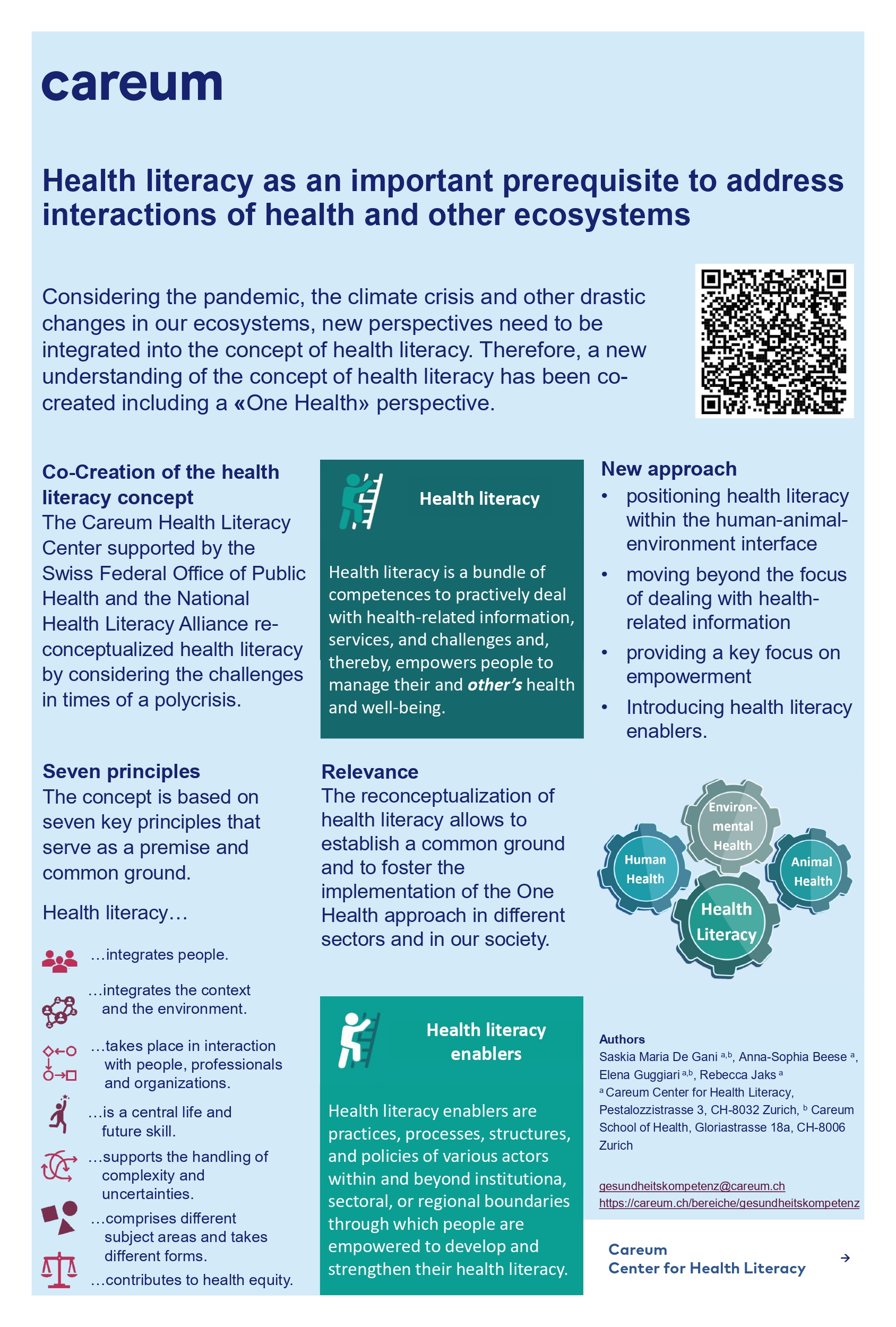 Health literacy as an important prerequisite for addressing the interactions of health and environment