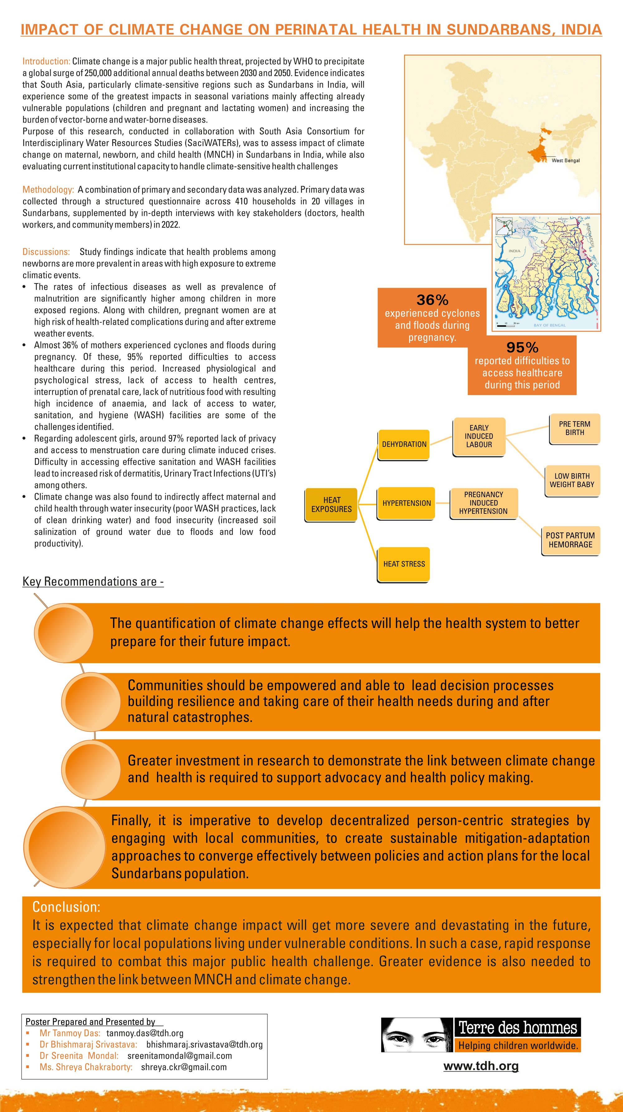 Impact of climate change on preinatal health in vunderbans, India