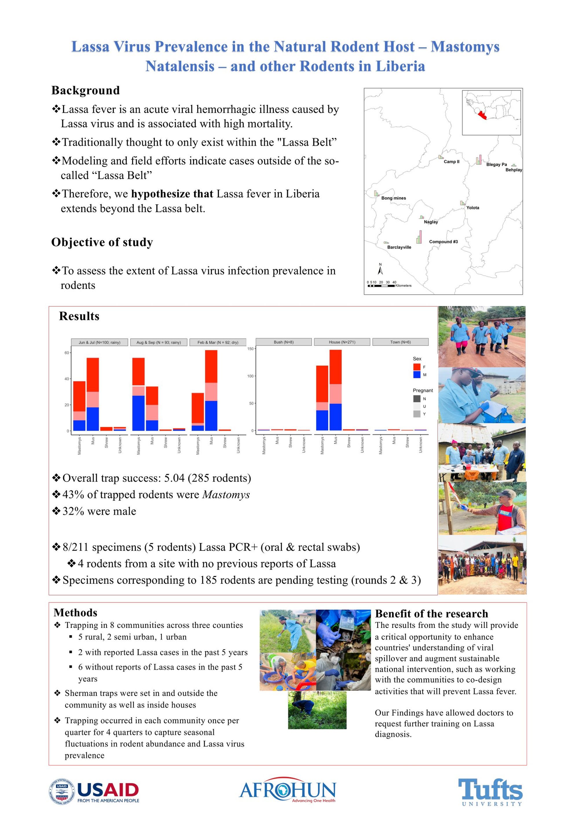 Lassa Virus Prevalence in the Natural Rodent Host – Mastomys Natalensis – and other Rodents in Liberia