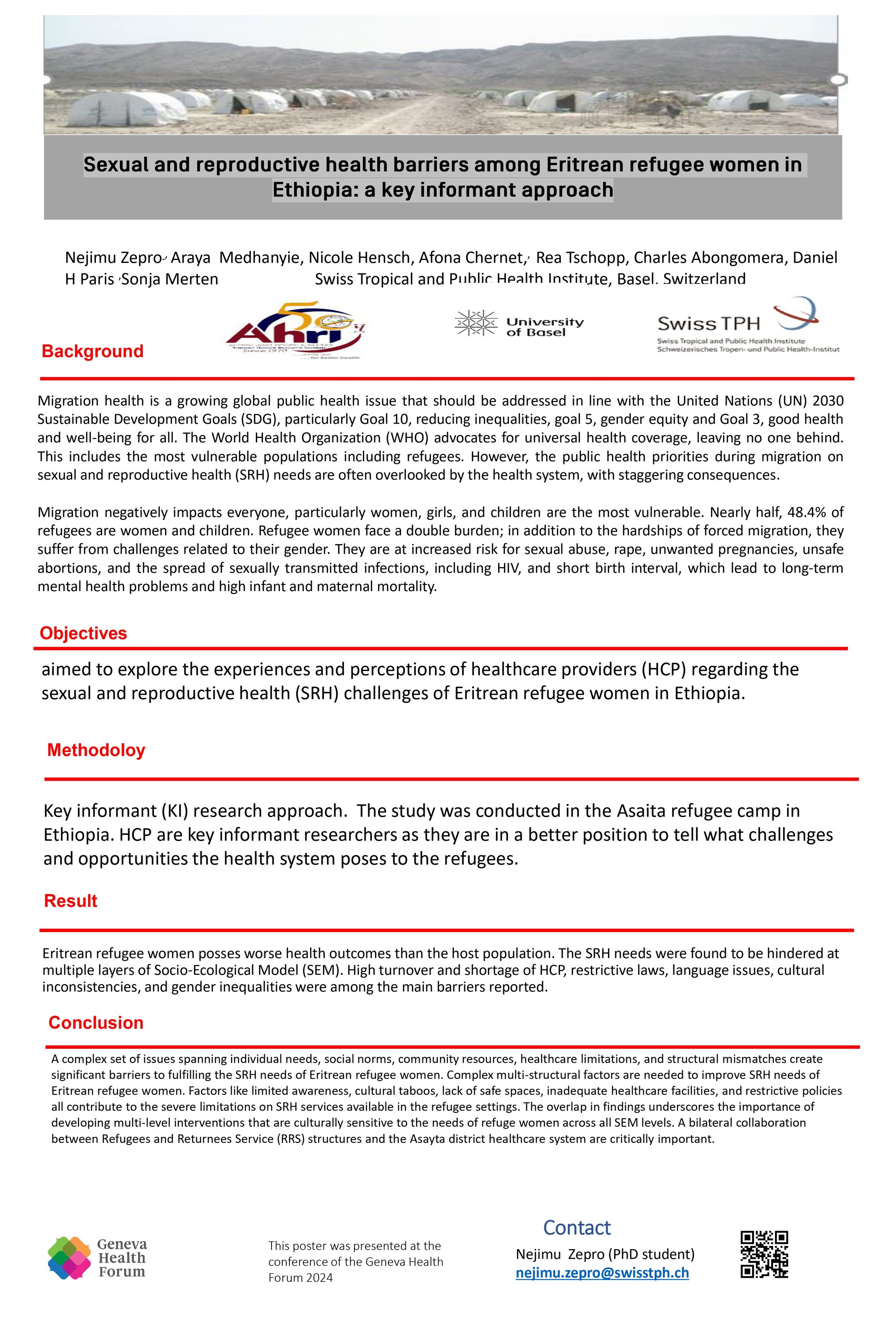 Navigating Challenges: A socio-ecological analysis of sexual and reproductive health barriers among Eritrean refugee women in Ethiopia