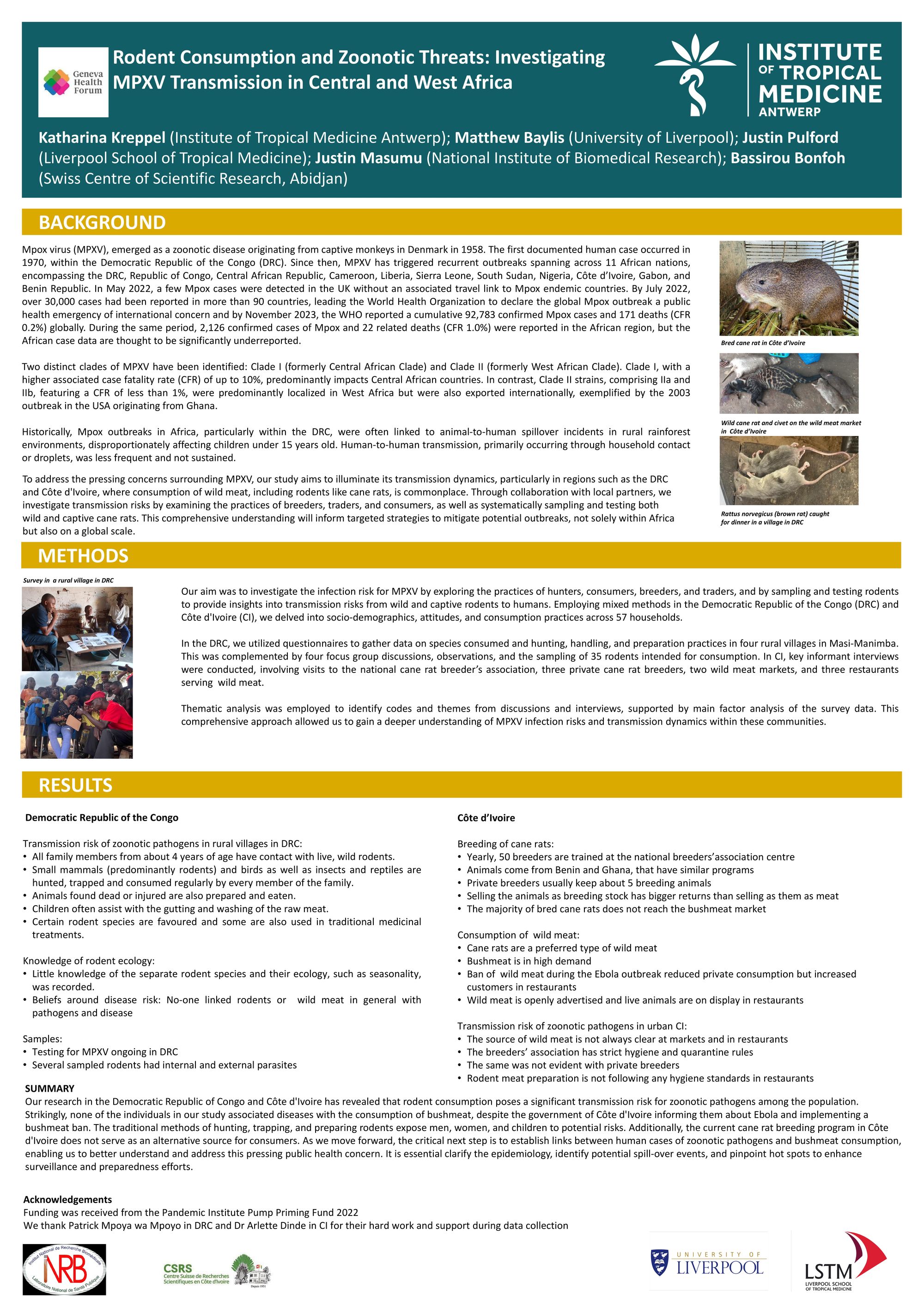 Rodent Consumption and Zoonotic Threats: Investigating MPXV Transmission in Central and West Africa